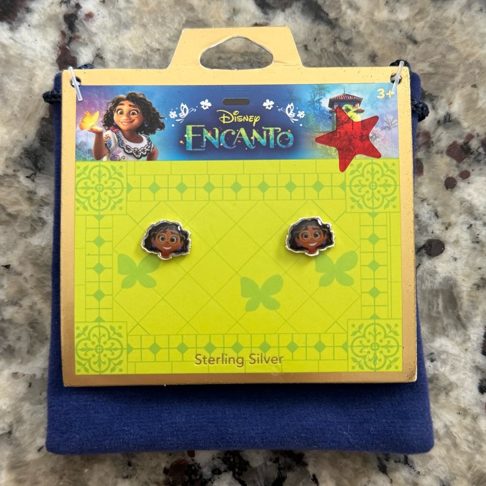 NWT Sterling Silver Disney Encanto Mirabel Character Stud Earrings